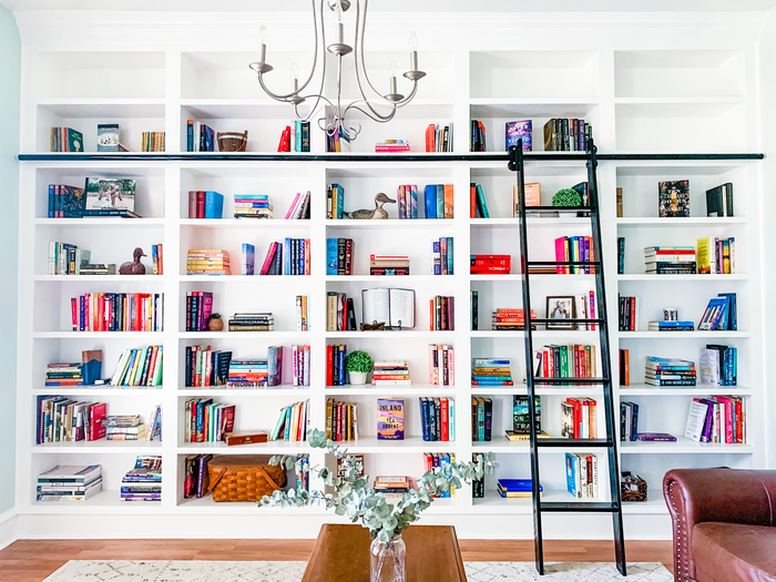 Beautifully organized bookshelf